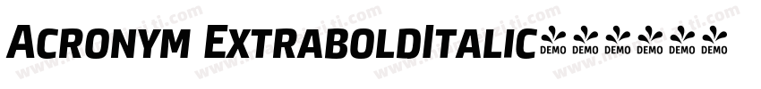 Acronym ExtraboldItalic字体转换